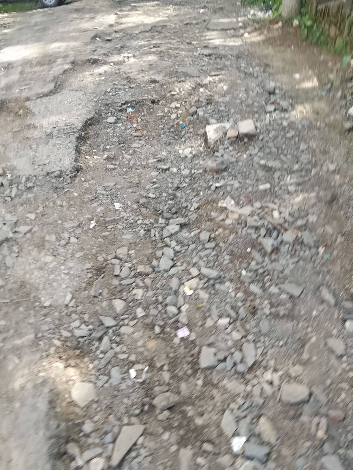 एनएच से चायल तक जाने वाली सड़क की खस्ता हालत। संवाद एनएच से चायल तक जाने वाली सड़क की खस्ता हालत। संवाद