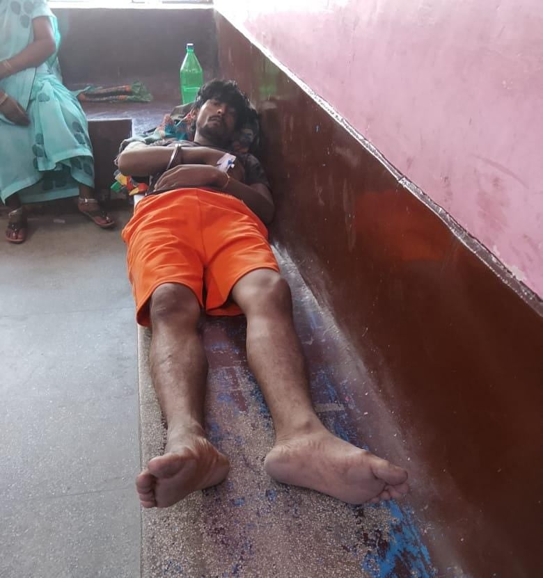 रेस्कयू के बाद मगरमच्छ के साथ वनकर्मी। स्रोत: वन विभाग