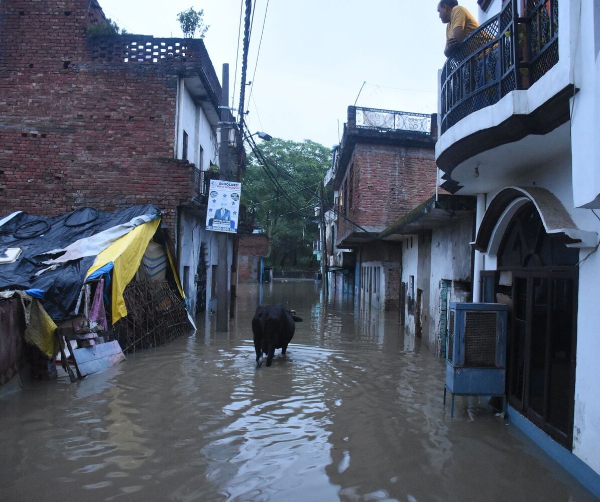 बारिश से कई जगहाें पर जलभराव हो गया।