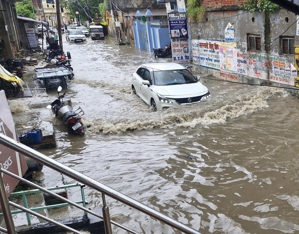 महाराजगंज से बिलरियागंज मार्ग पर गिरा पेड़। संवाद