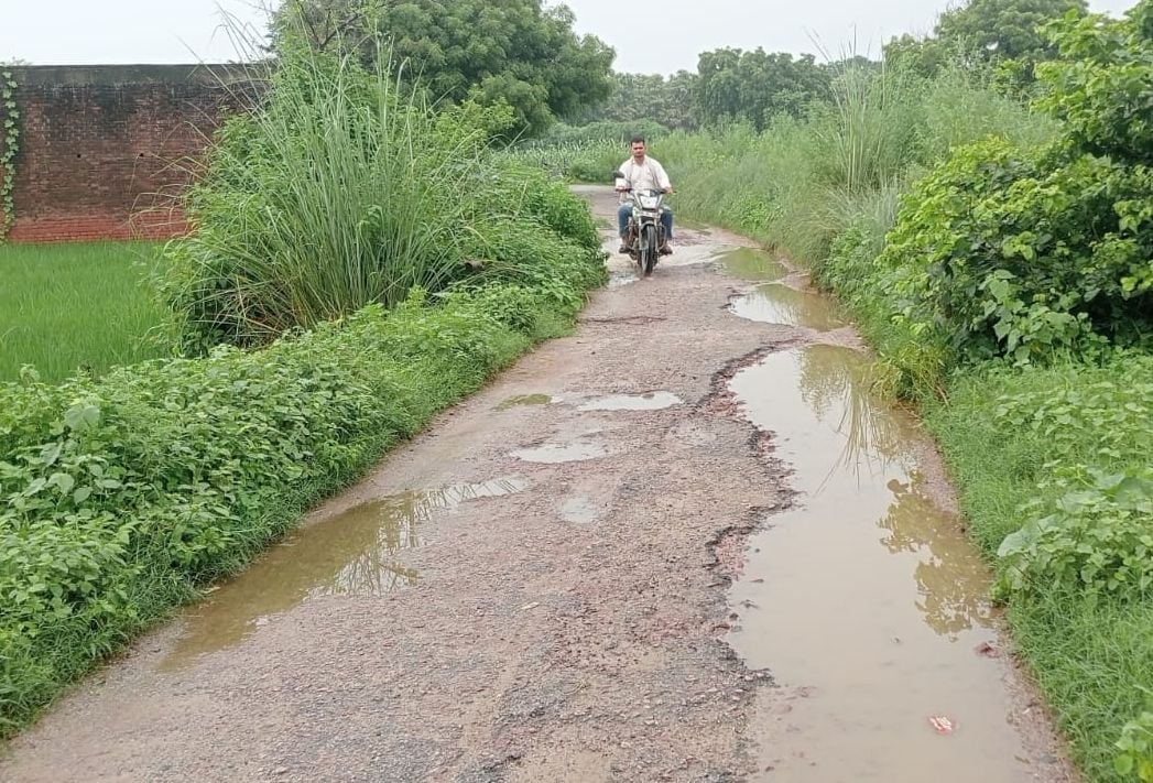 बिछिया के शहजादपुर से पिपरोसा संपर्क मार्ग में हुए गड्ढों में भरा पानी। संवाद बिछिया के शहजादपुर से पिपरोसा संपर्क मार्ग में हुए गड्ढों में भरा पानी। संवाद