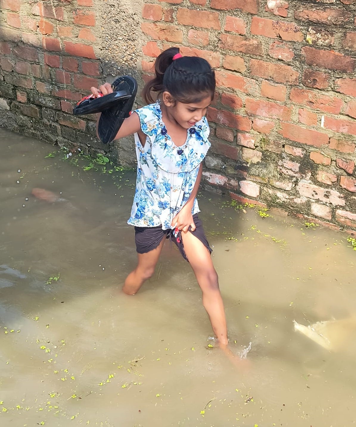 हनुमतधाम मंदिर परिसर में भरा खन्नौत नदी का पानी श्रद्धालुओं के लिए आना-जाना बंद कर डाल दिए गए त हनुमतधाम मंदिर परिसर में भरा खन्नौत नदी का पानी श्रद्धालुओं के लिए आना-जाना बंद कर डाल दिए गए त