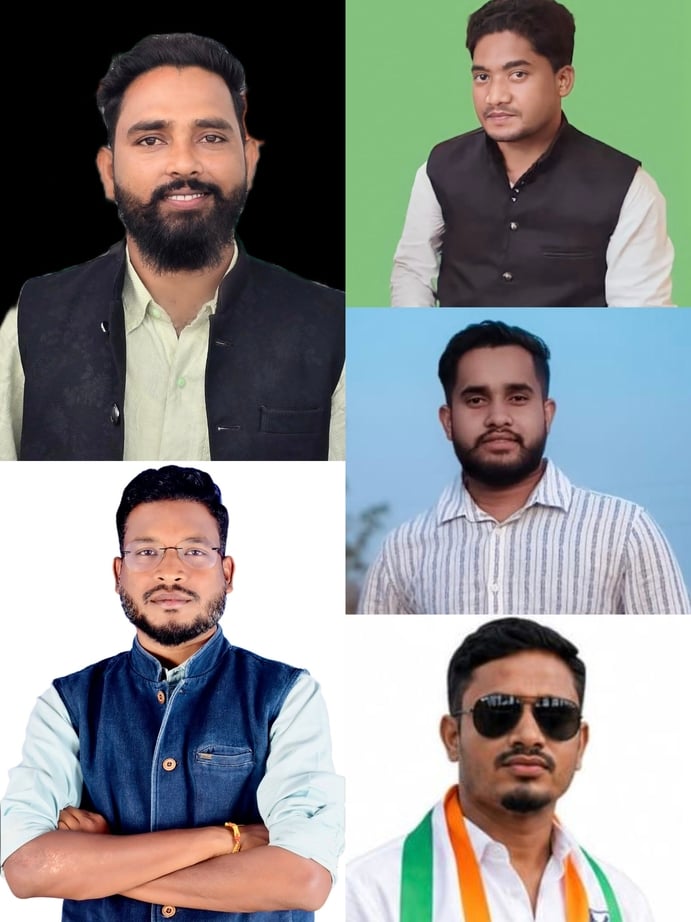 युवा कांग्रेस चुनाव में खड़े उम्मीदवार