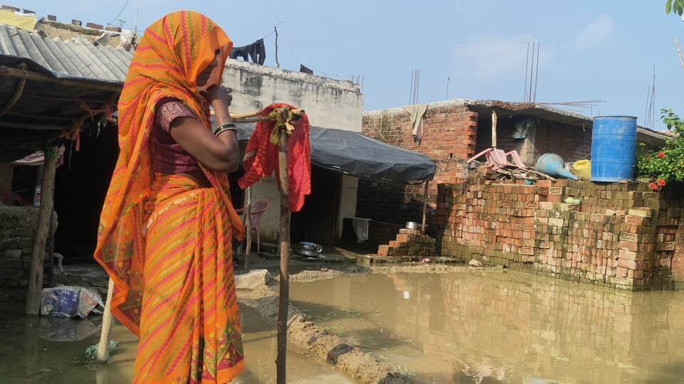 इटौंजा के गांवों में बाढ़।