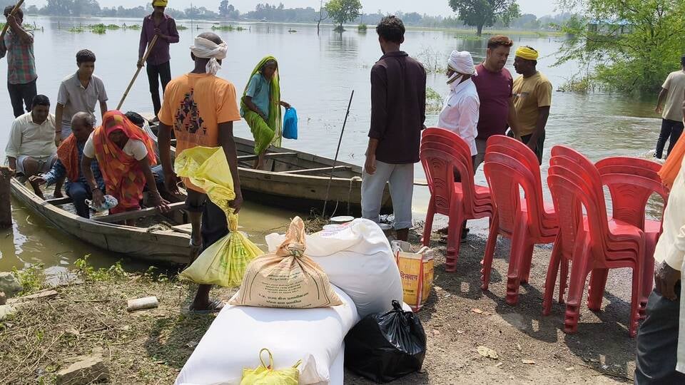 बख्शी का तालाब में बाढ़।
