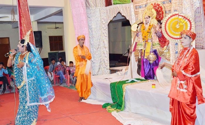 फोटो 25 आगरा रोड स्थित रामलीला पंडाल। संवाद फोटो 25 आगरा रोड स्थित रामलीला पंडाल। संवाद
