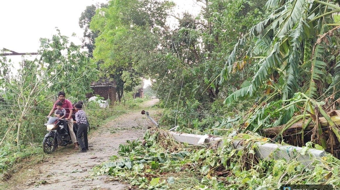 स्याना अनाज मंडी में बारिश से भीगी धान की बोरियां। संवाद स्याना अनाज मंडी में बारिश से भीगी धान की बोरियां। संवाद