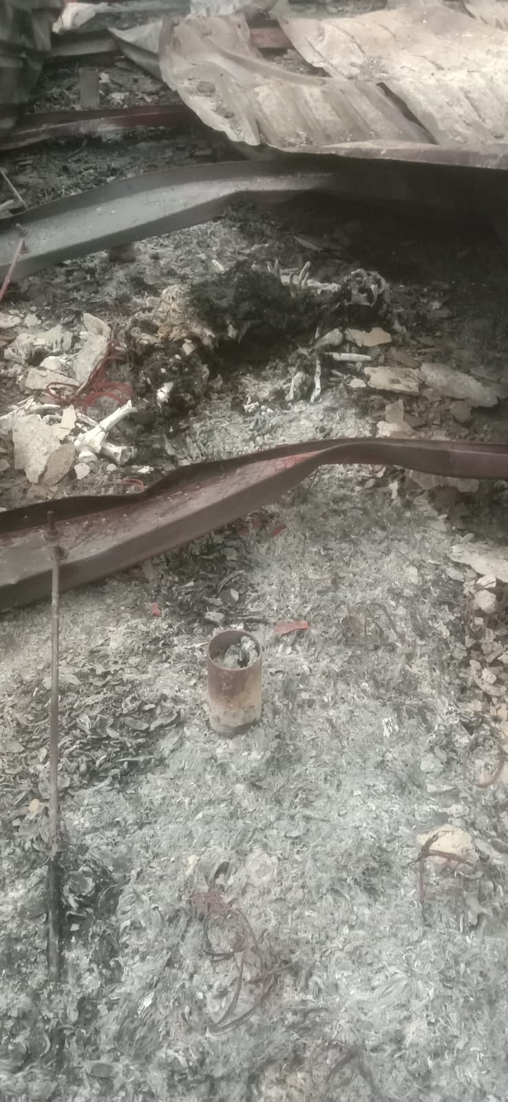 फोटो :: सोनीपत के गांव बारोटा के पास गद्दे बनाने की फैक्टरी में लगी आग के बाद उठता धुआं। संवाद