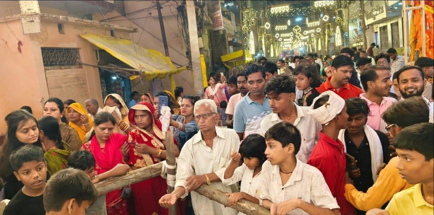 टांडाकला के पूरा विजई में स्थापित मां शेरेवाली की प्रतिमा। संवाद टांडाकला के पूरा विजई में स्थापित मां शेरेवाली की प्रतिमा। संवाद