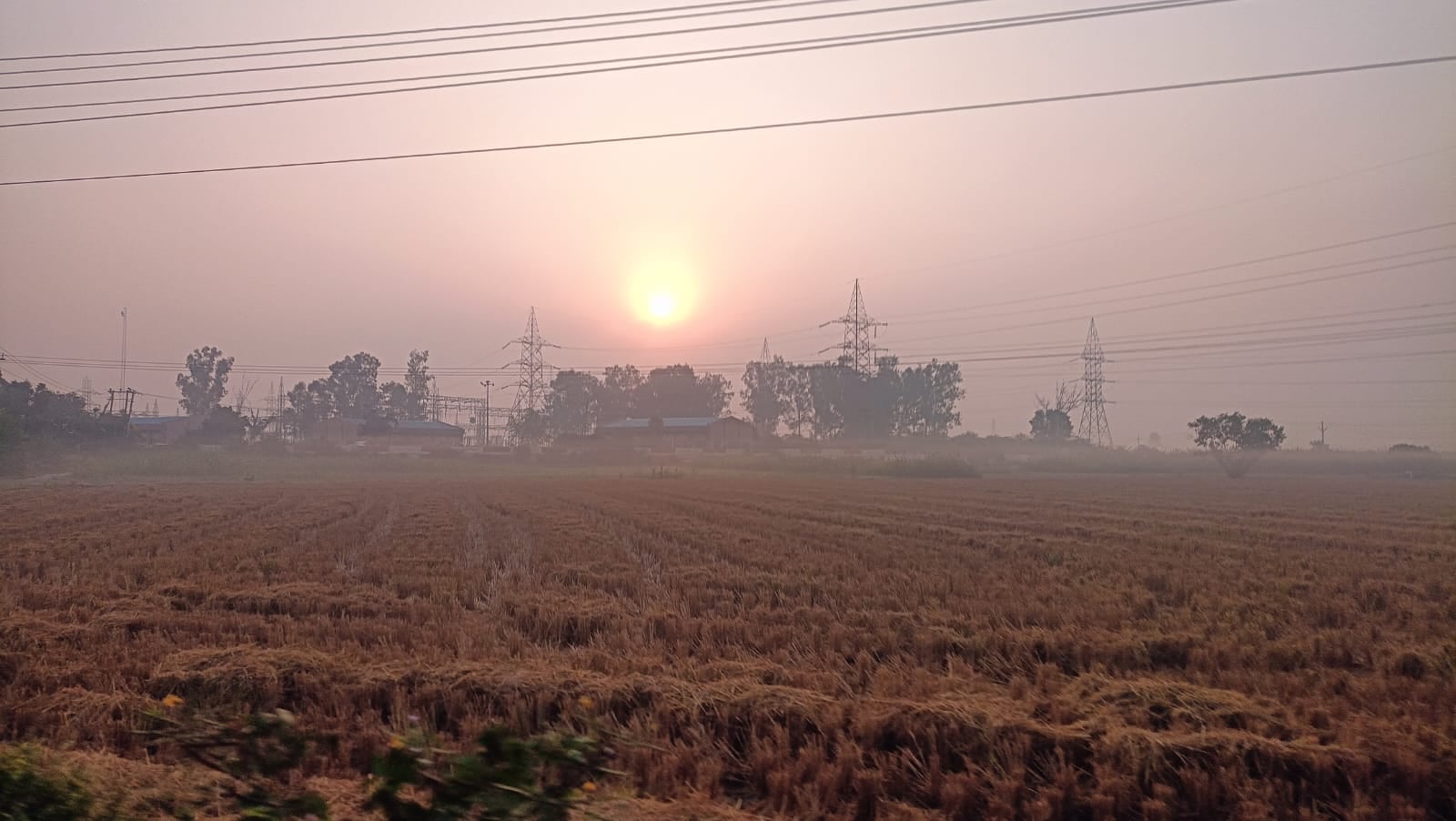वीरवार सुबह के समय गांव तितरम स्थित मौसम का दृश्य। संवाद वीरवार सुबह के समय गांव तितरम स्थित मौसम का दृश्य। संवाद