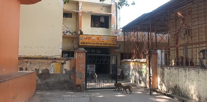 बंदरों से आरोग्य मंदिर में मरीज परेशान। बंदरों से आरोग्य मंदिर में मरीज परेशान।