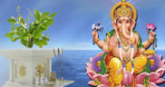 Lord Ganesh and Tulsi