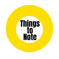 Things to note