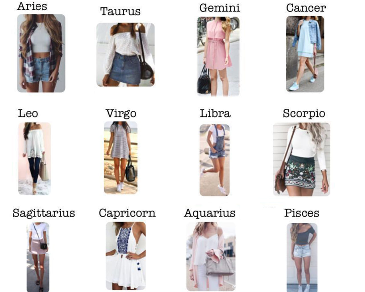 Outfits Ideas as per zodiac