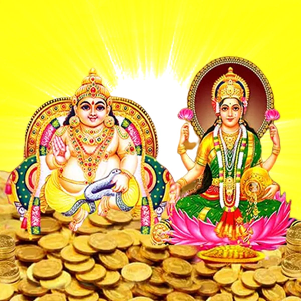 Lakshmi and Kuber Ji in their homes