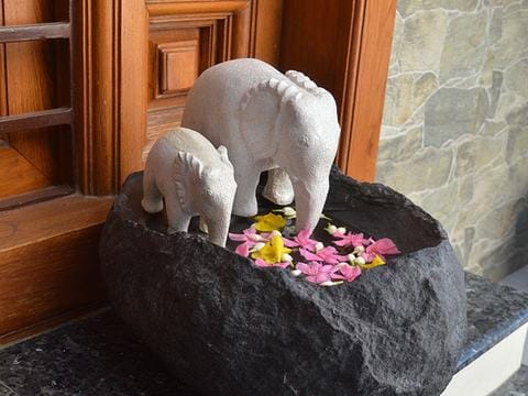 A Pair of White Elephant Statues