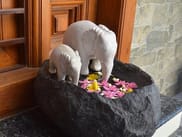 A Pair of White Elephant Statues