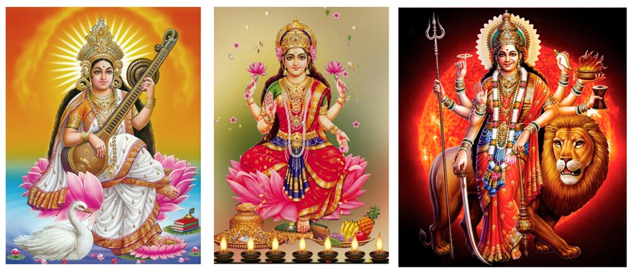 Goddess Lakshmi and Durga