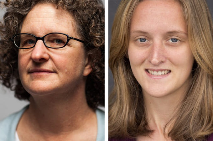 Curly hair and straight hair