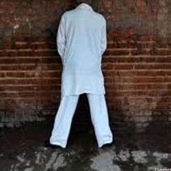 man caught doing toilet in open area gets punishment collect garbage
