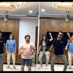 funny viral video of yuzvendra chahal dance with his family