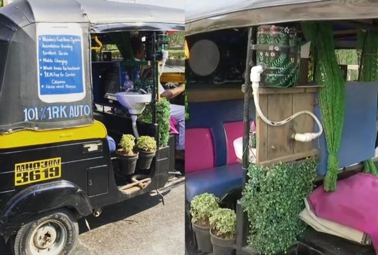 Viral Video Of Auto Driver Who Put Wash Basin Inside Rikshaw To Prevent
