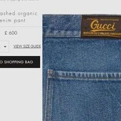 Gucci Unveils Jeans selling jeans with fake grass stain woryh rs 88000