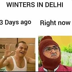 social media reaction delhi winter social media users make hilarious memes on it