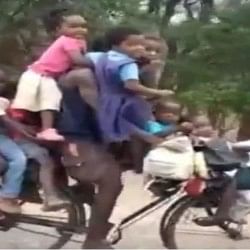 viral video of father who travelled with 8 children in cycle people will love this amazing jugaad