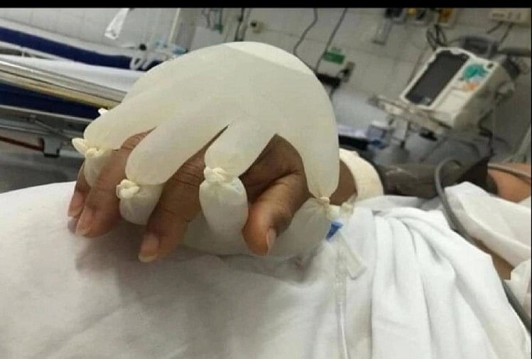 Nurse gave artificial hand to corona patient's for not feeling loneliness