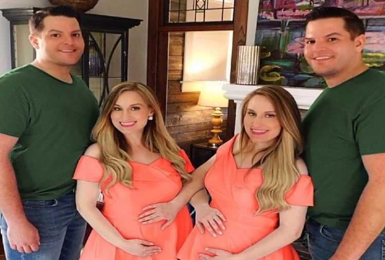 Interesting story of twins couple in America who recently gave birth their child together