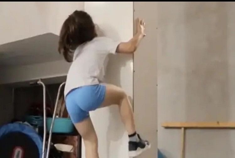 Little kid climbed the wall like spider man video goes viral
