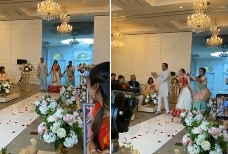 the guests were surprised to after see the like entered bride in wedding shocking Video Viral on social media