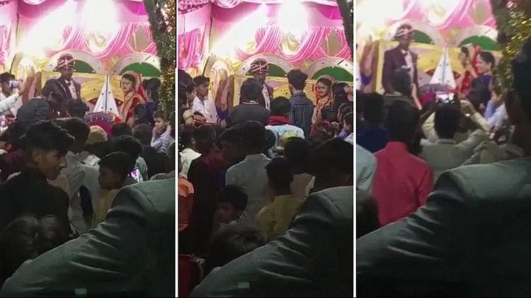 The bride slaps the groom during jaimala video is going viral on internet