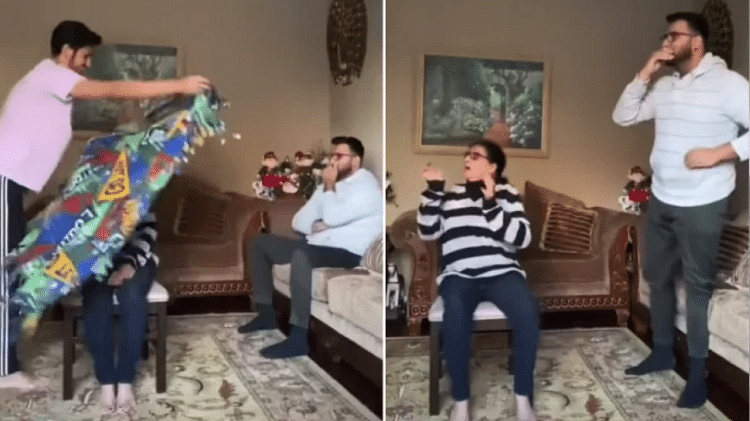 Funny Video sons did a funny prank with his mother video goes viral on social media