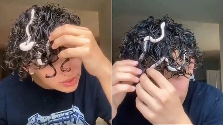 Snake Video Dangerous snake wrapped in girl hair video is going viral on social media