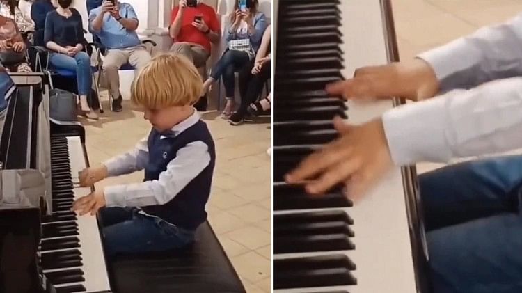 Five year old child plays piano at the fastest speed viral video wins hearts of people