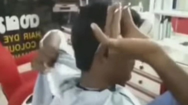 Man himself cut his hair video is going viral on social media