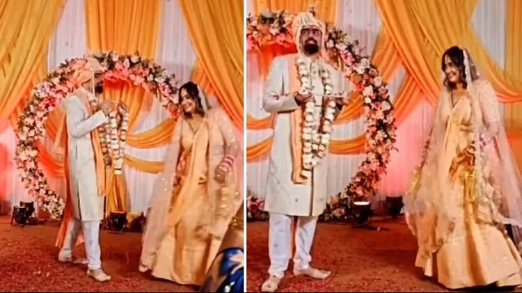 Trending Bride Groom Video: When the bridegroom came with varmala the bride started running