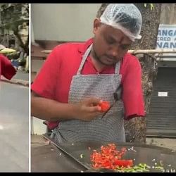 Handicapped Man Selling Paav Bhaji without a hand people got emotional after watching the video