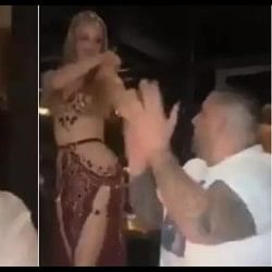Husband started having fun with dancer His Wife Got Angry Funny Video Goes Viral