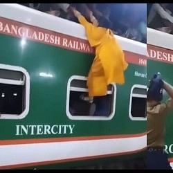 Funny Viral Video Of Bangladesh, A Women Climbing On Top Of The Train