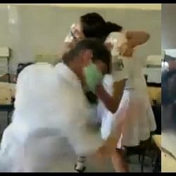 crazy catfight breaks between kanpur school girls viral went video