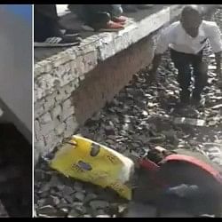 Train passed over the person at full speed yet his life was saved watch the viral video