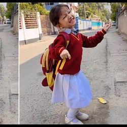 Cute Little Girl Danced In School Uniform Video Viral On Social Media