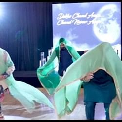 Three men dancing to Madhuri Dixit song Maar Daala Sangeet Ceremony Funny Dance Video Viral