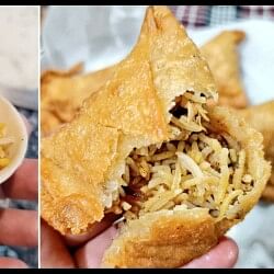 Biryani Samosa Picture Going Viral On Internet people got angry after seeing the wierd food combination