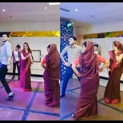 Devar Bhabhi Dance Video Man danced with two bhabhi Video Went Viral On Social Media