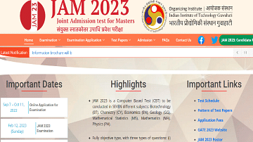 IIT JAM 2023: Registration Begins from Sept 7th, Last Date  to Apply Oct 11