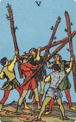 five of wands